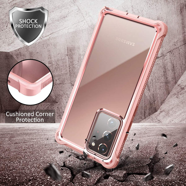 Redpepper Note 20 Ultra Cover Rosa Trasparente Antiurto