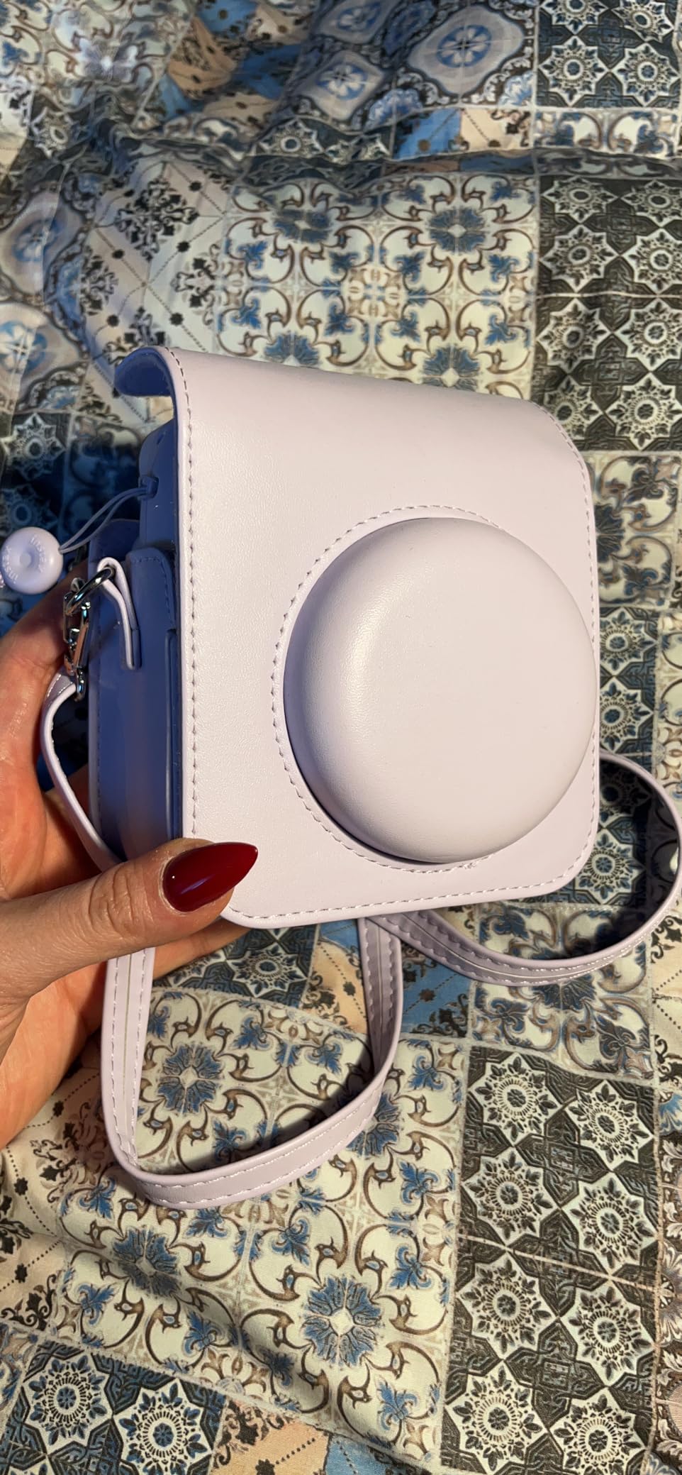 Aenllosi Camera Case Instax Mini 11/12/13 custodia blu pastello