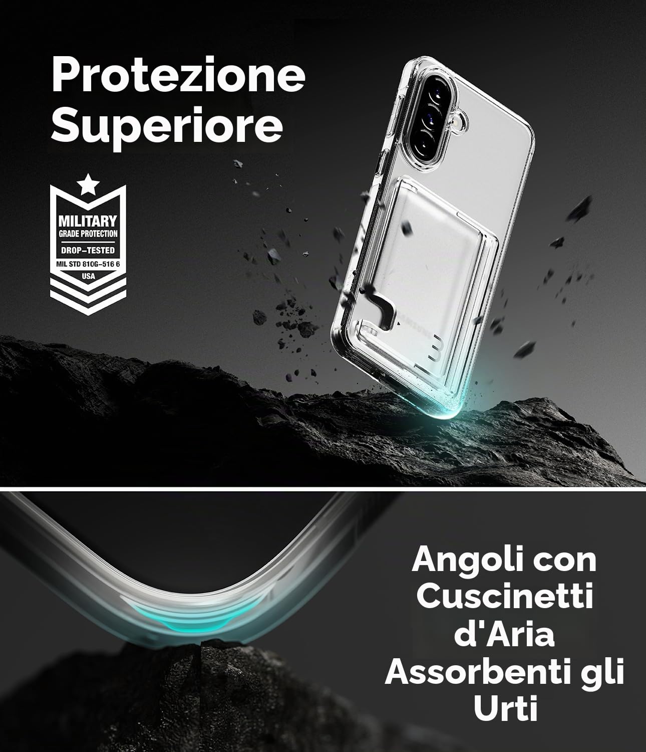 Ringke Fusion Card Galaxy A57 cover trasparente porta carte