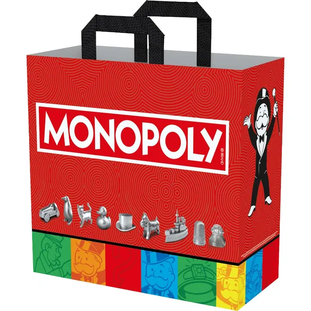 Konix Monopoly Borsa Spesa 40x45 Riciclata Rossa