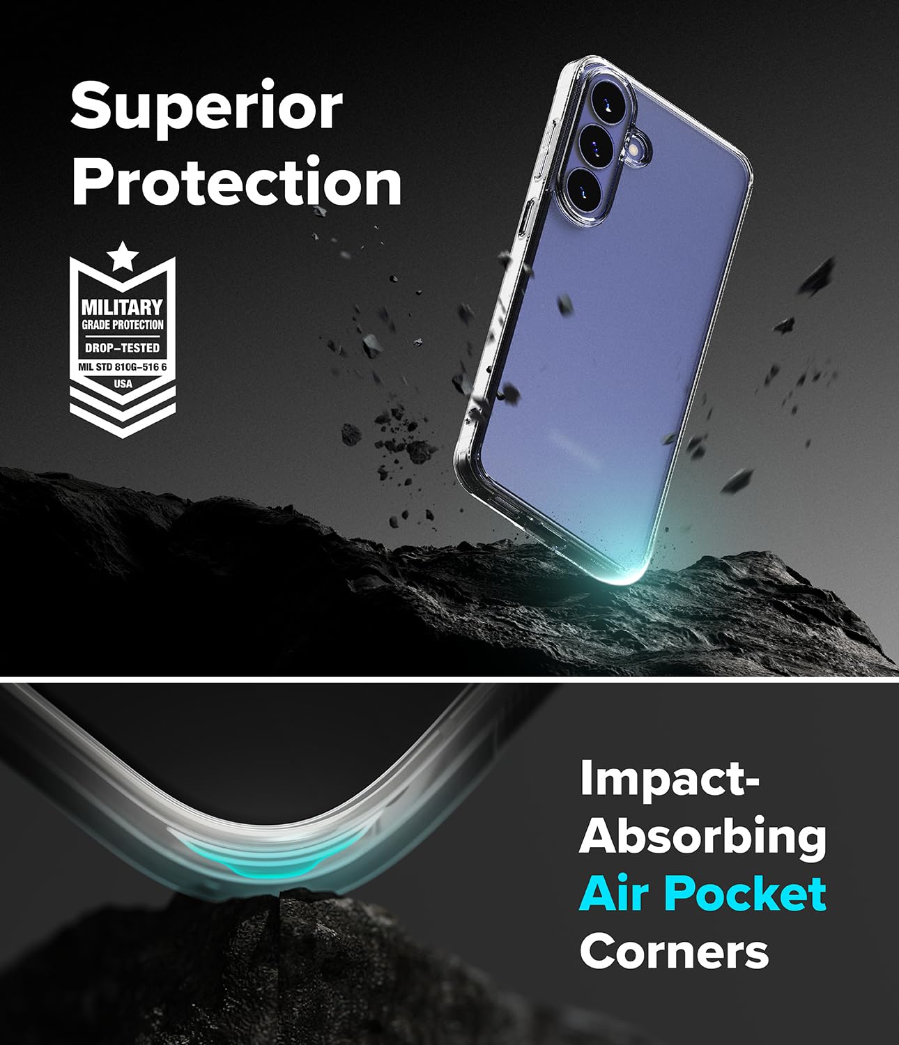 Ringke Fusion Matte Clear cover Galaxy S26 FE anti-impronta