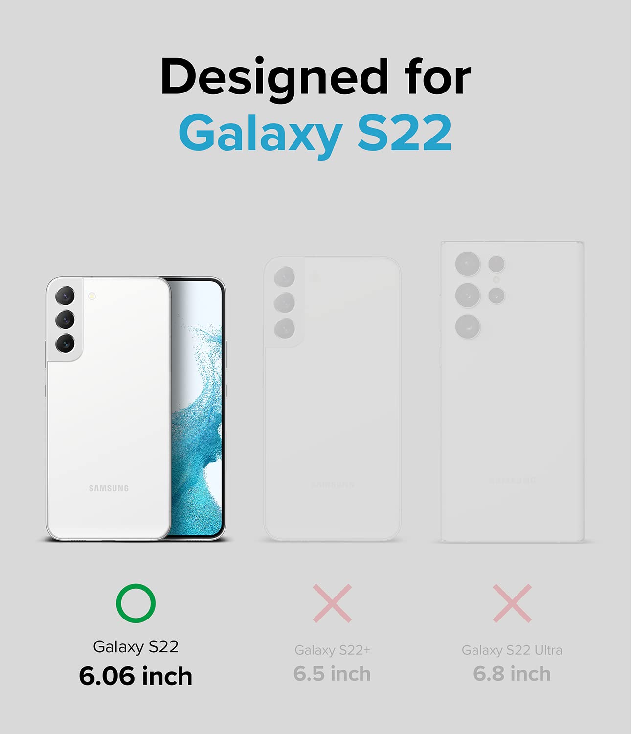 Ringke Fusion-X Cover Galaxy S22 5G con Stand Nera