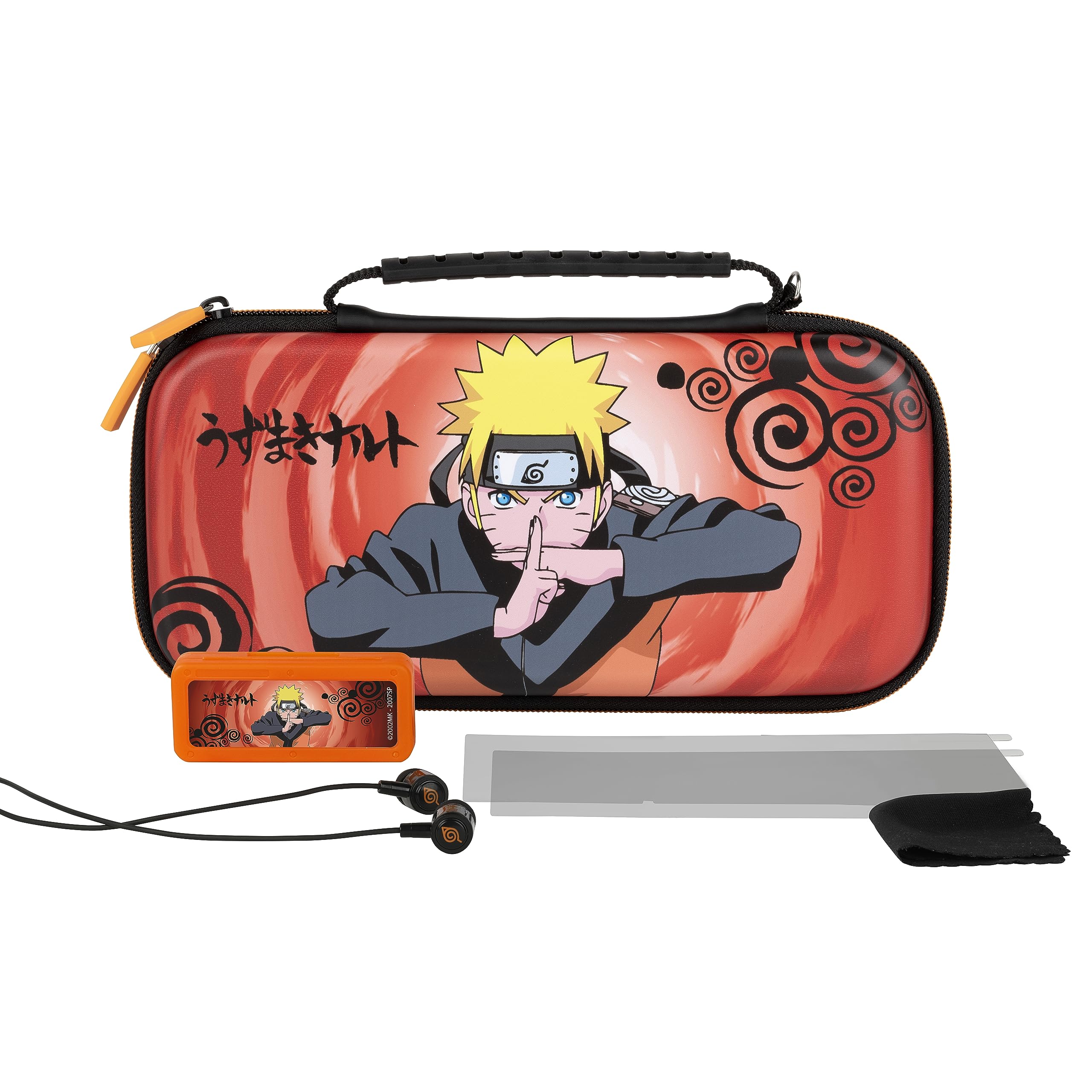 Konix kit accessori Switch minimalista nero custodia vetro auricolari