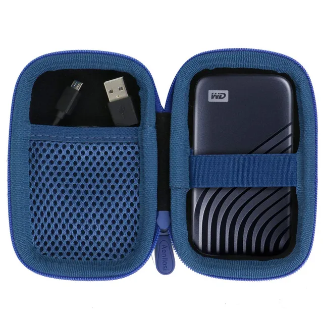 Aenllosi SSD Case custodia rigida WD My Passport SSD blu EVA