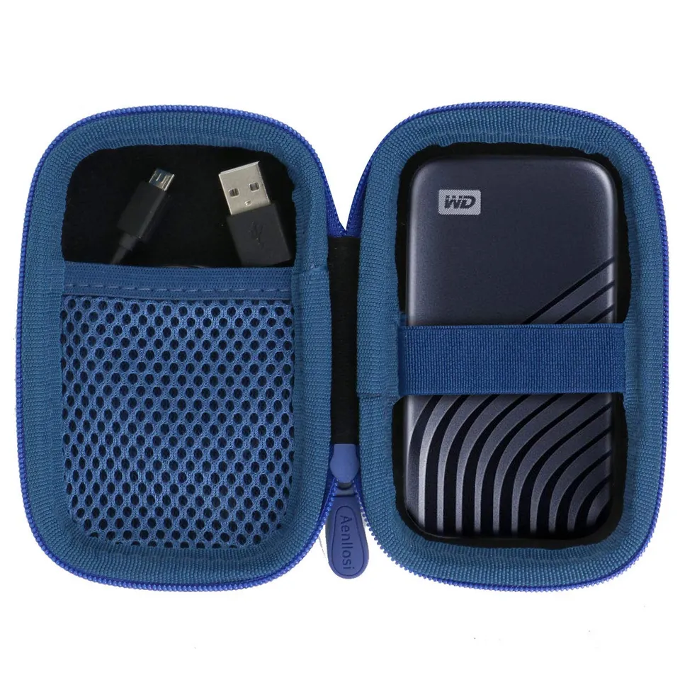 Aenllosi SSD Case custodia rigida WD My Passport SSD blu EVA