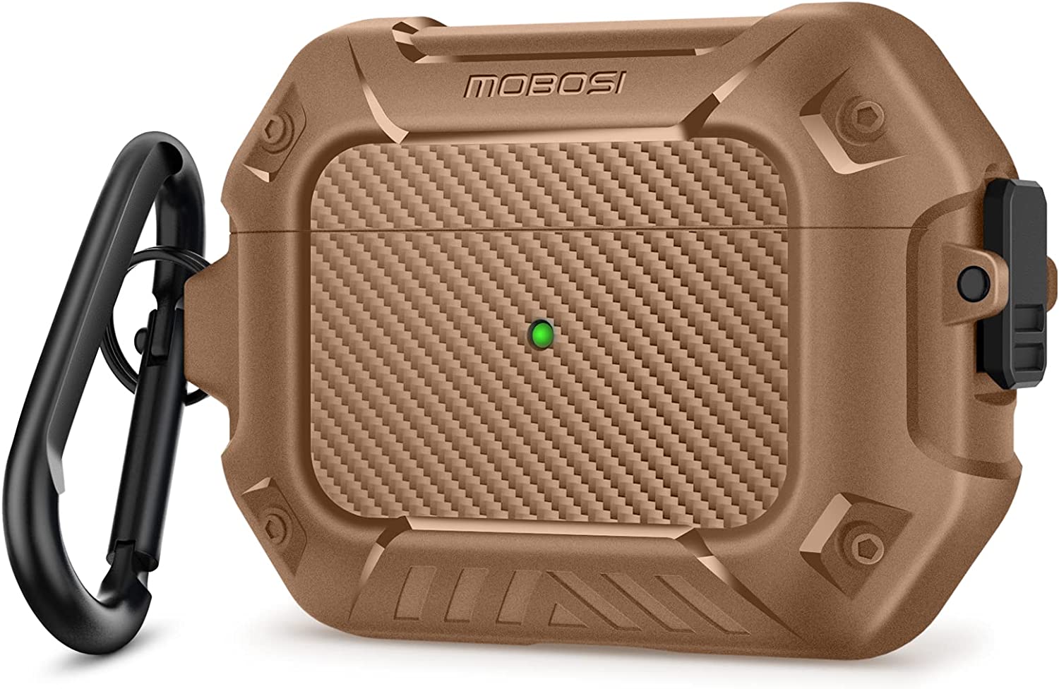 Redpepper Airpods Cases AirPods Pro custodia nera antishock moschettone