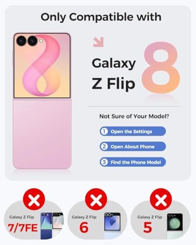 Redpepper Galaxy Cases Z Flip 8 Cover Blu con 2 Pellicole