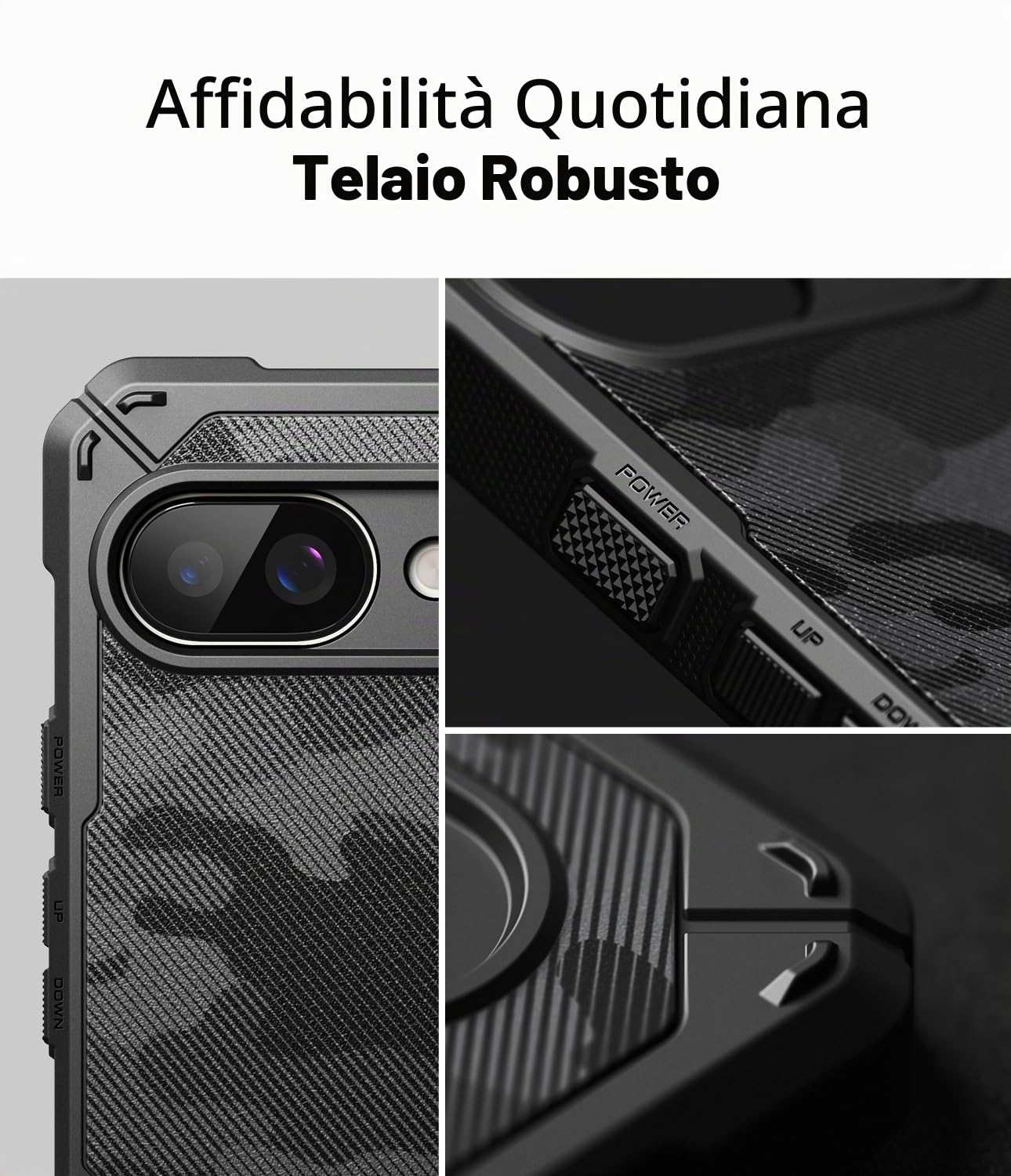 Ringke Rugged Gear Pixel 9a Cover Camo Black antiurto