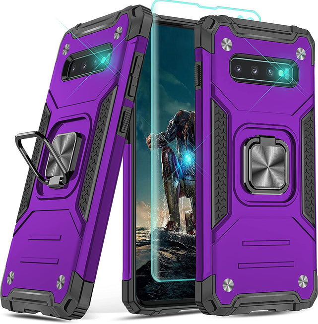 Redpepper Galaxy S10 Plus Cover Antiurto con Stand Metallo