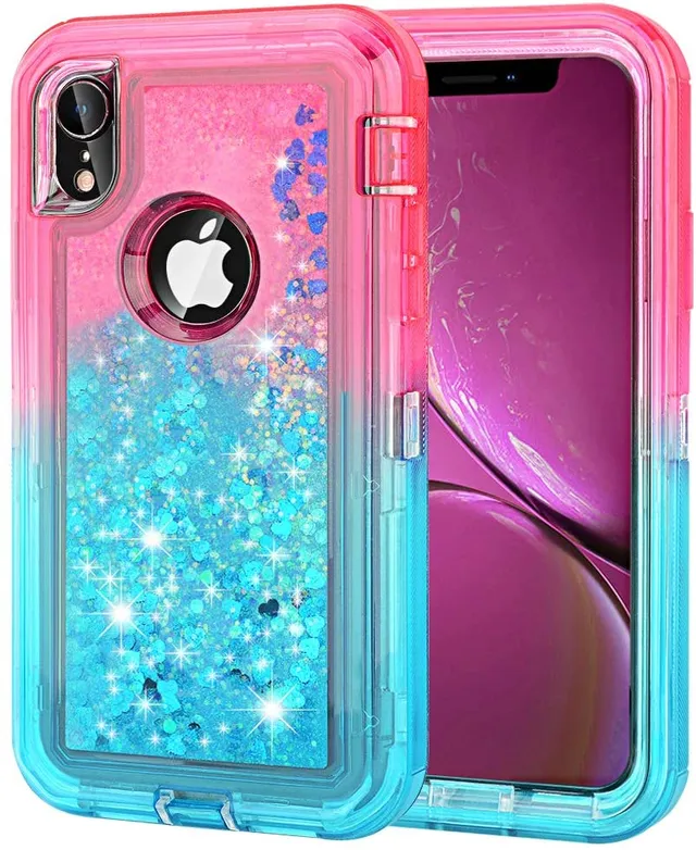 Redpepper Apple Cases custodia iPhone XR liquida glitter cuori