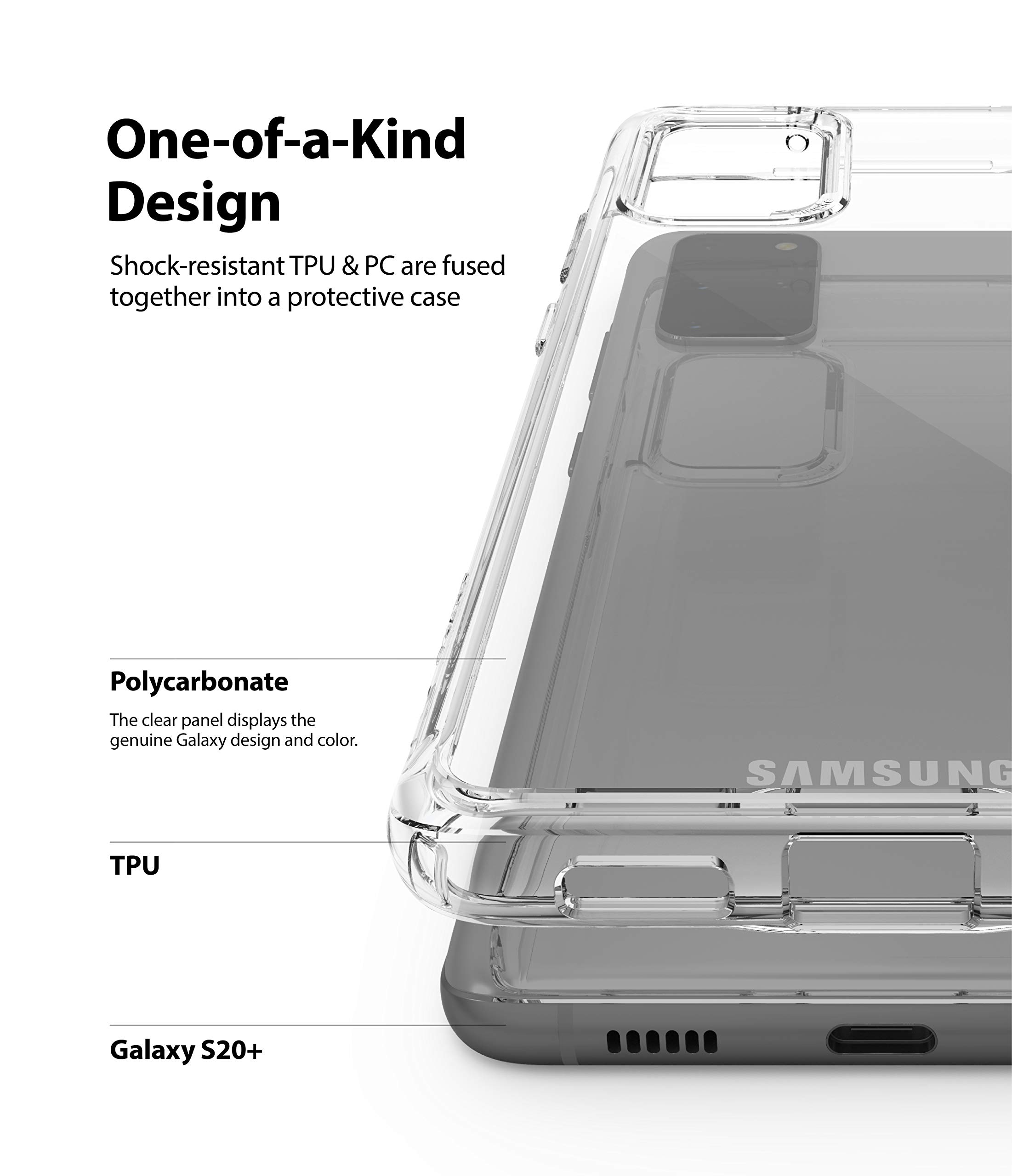 Ringke Fusion Cover Galaxy S20 Plus Trasparente Antiurto