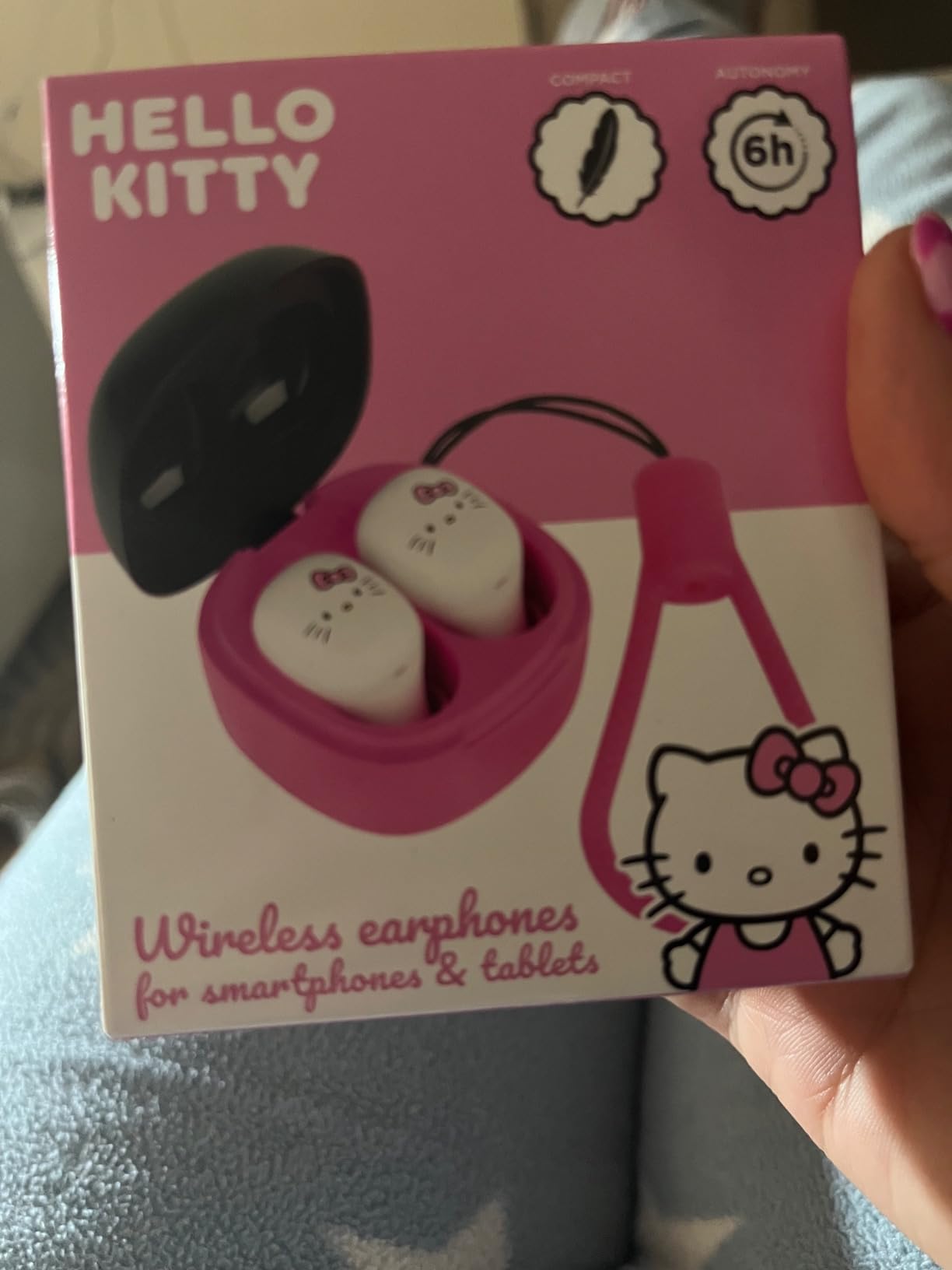 Konix Hello Kitty Cuffie Wireless Nero Rosa 6+15h Bluetooth