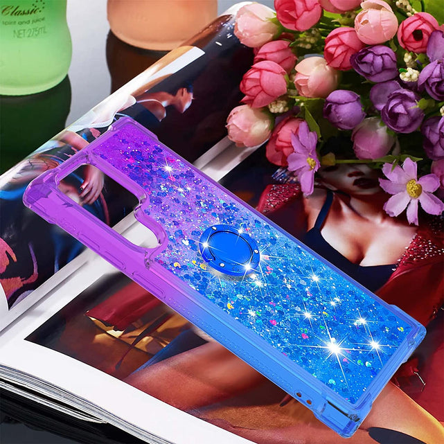 Redpepper Galaxy S23 Ultra cover glitter con anello TPU