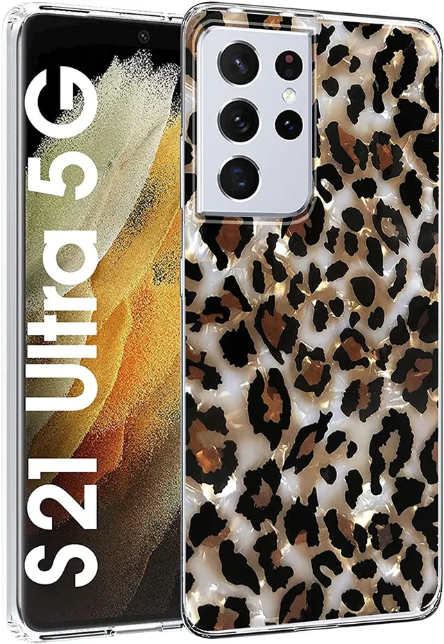 Redpepper Galaxy S21 Ultra Cover Marmo Blu Sottile