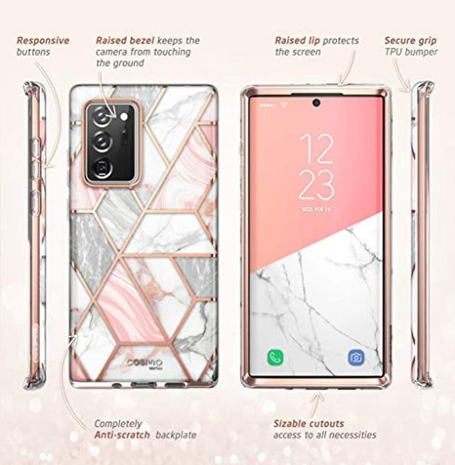 Redpepper Note 20 Ultra cover marmo bumper TPU