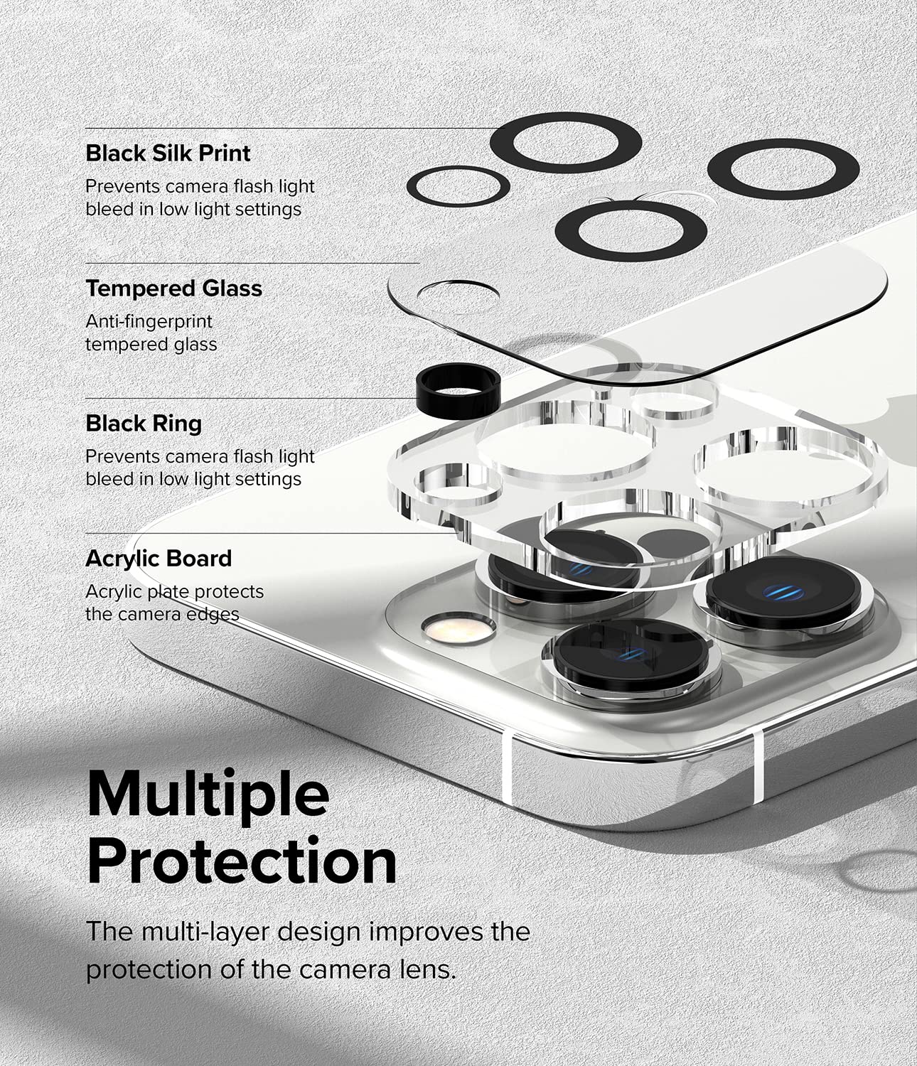 Ringke Camera Tempered Glass vetro iPhone 14 Pro Max vetro temperato