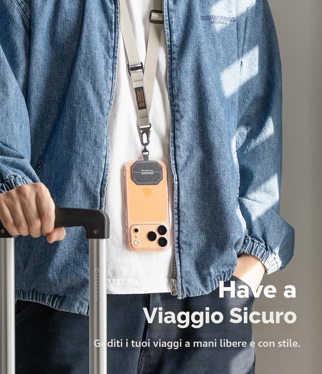 Ringke Strap Holder Link Laccetto Warm Gray Antistrappo