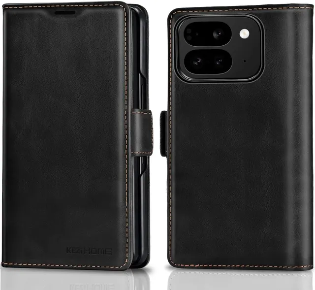 Redpepper Pixel 10 Pro Fold Cover Pelle Portafoglio RFID Nera