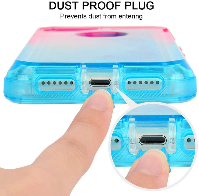 Redpepper iPhone 8/7/SE cover liquid glitter antishock 4.7"