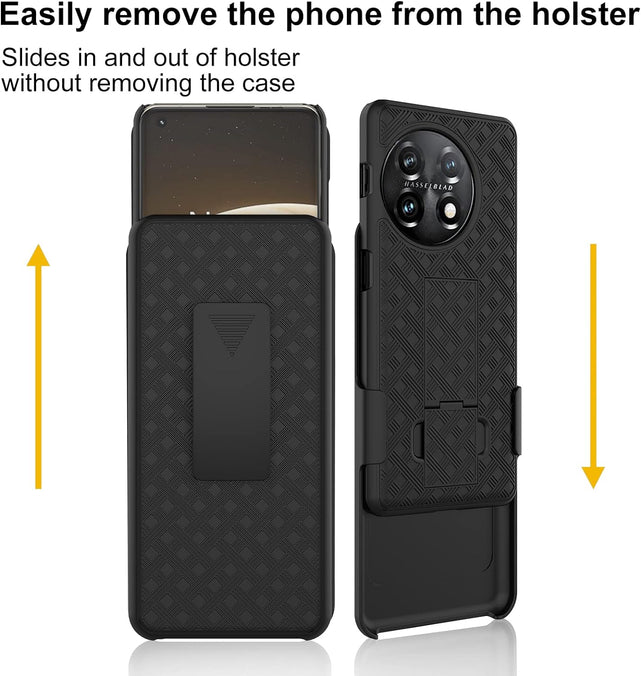 Redpepper OnePlus 11 Cover Nera Holster Clip Pellicola Vetro
