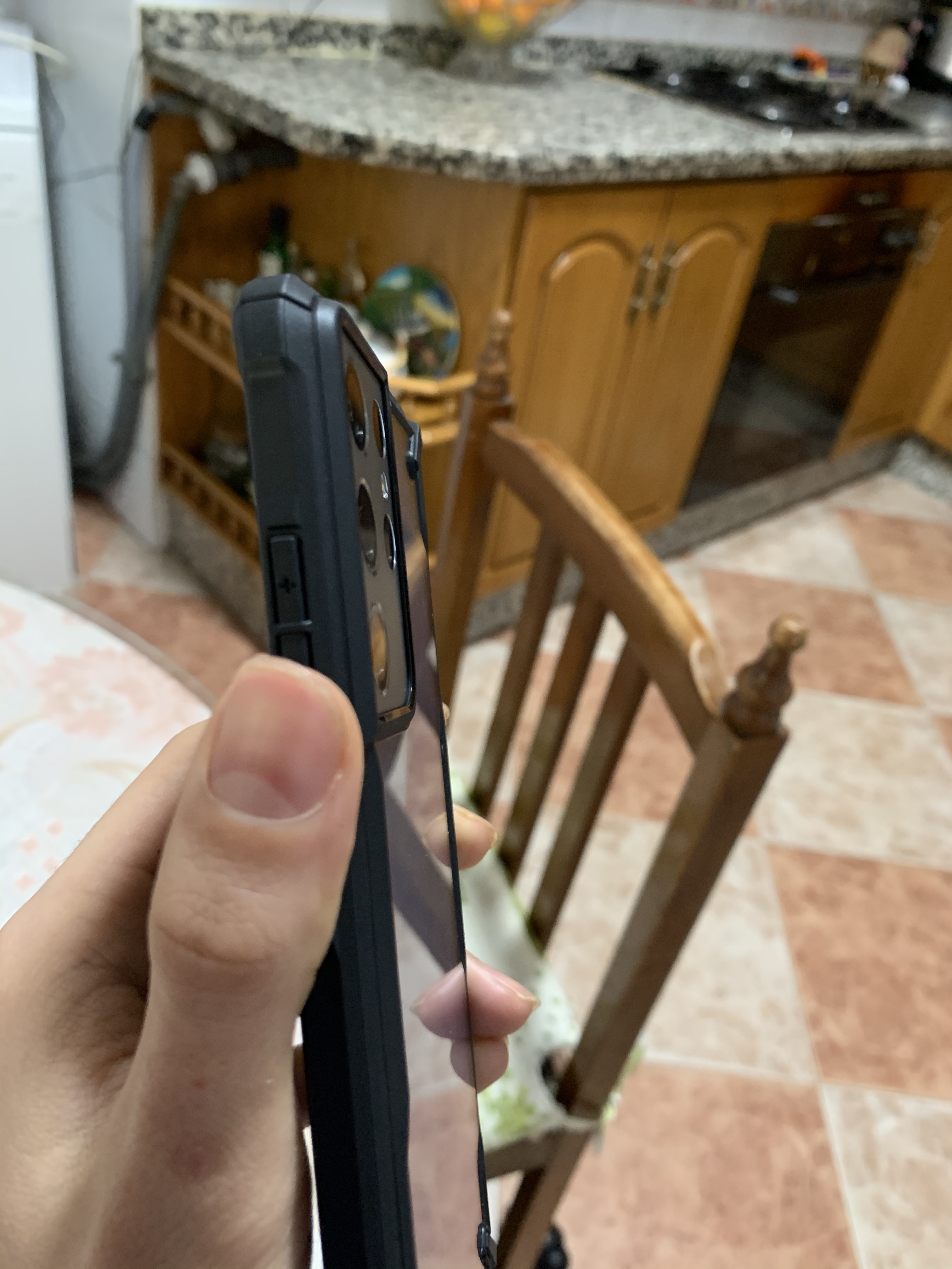 Ringke Fusion-X Galaxy S21 Ultra Cover Nera Black Trasparente