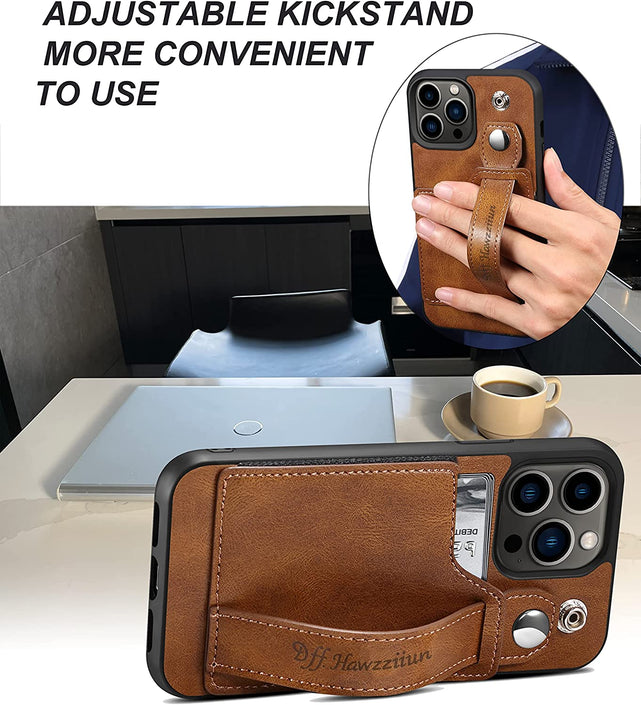 Redpepper iPhone 13 Pro Max Custodia Wallet Marrone 6,7"