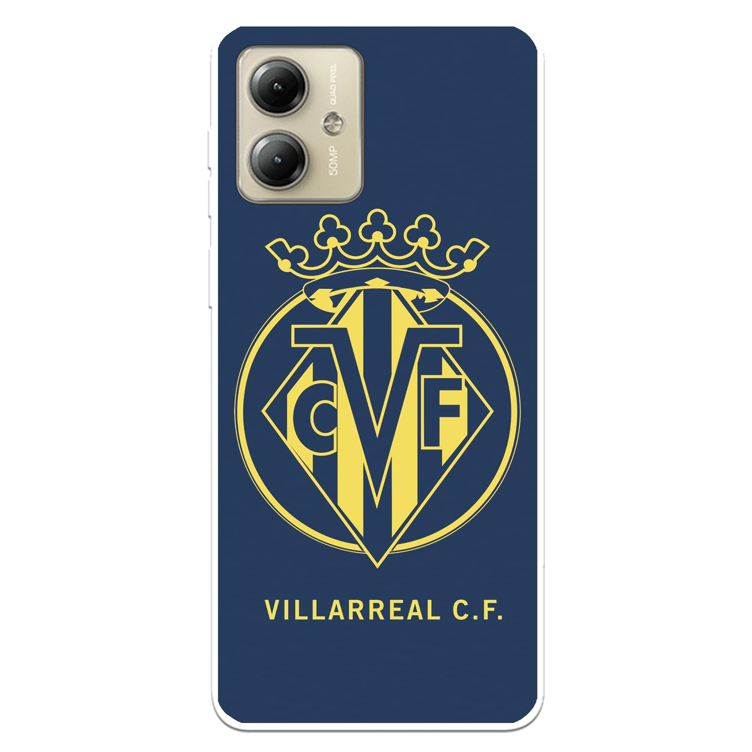 La Casa de las Carcasas Squadre cover Moto G14 Villarreal fondo blu