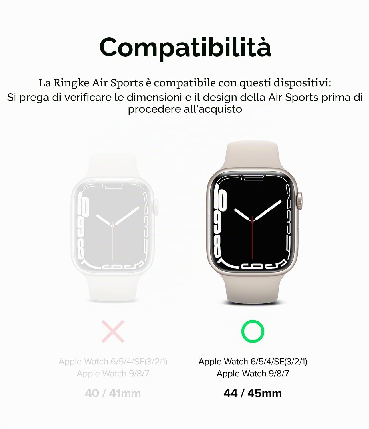 Ringke Air Sports Cover Apple Watch 44/45mm Nero antiurto