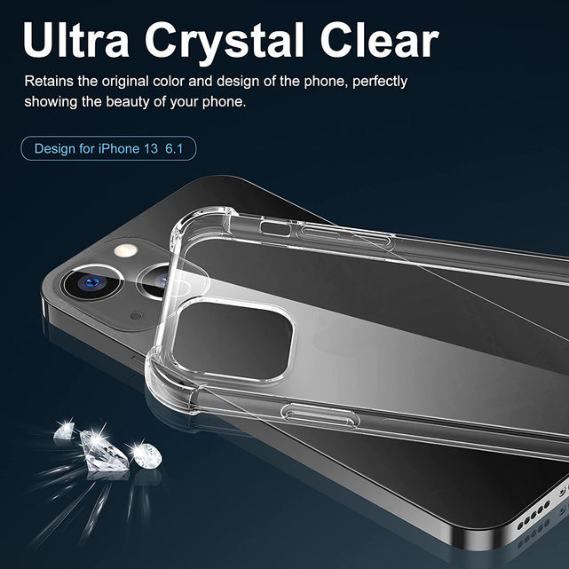 Redpepper iPhone 13 Cover Trasparente Antishock Antiscivolo