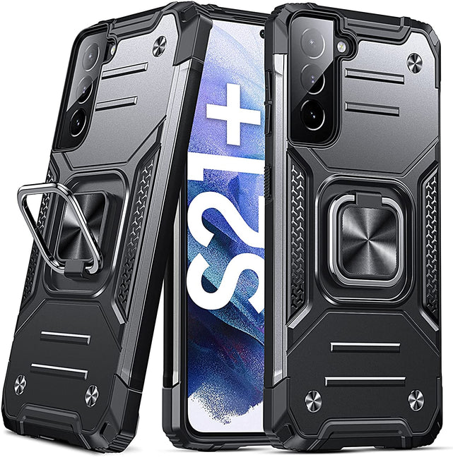 Redpepper Galaxy S21 Plus Cover Anello Stand nera