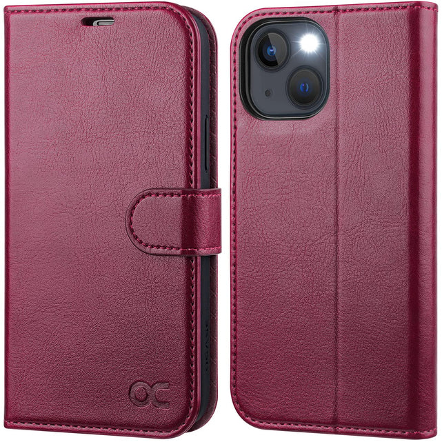 Redpepper iPhone 13 Cover Portafoglio Pelle Carte RFID Stand