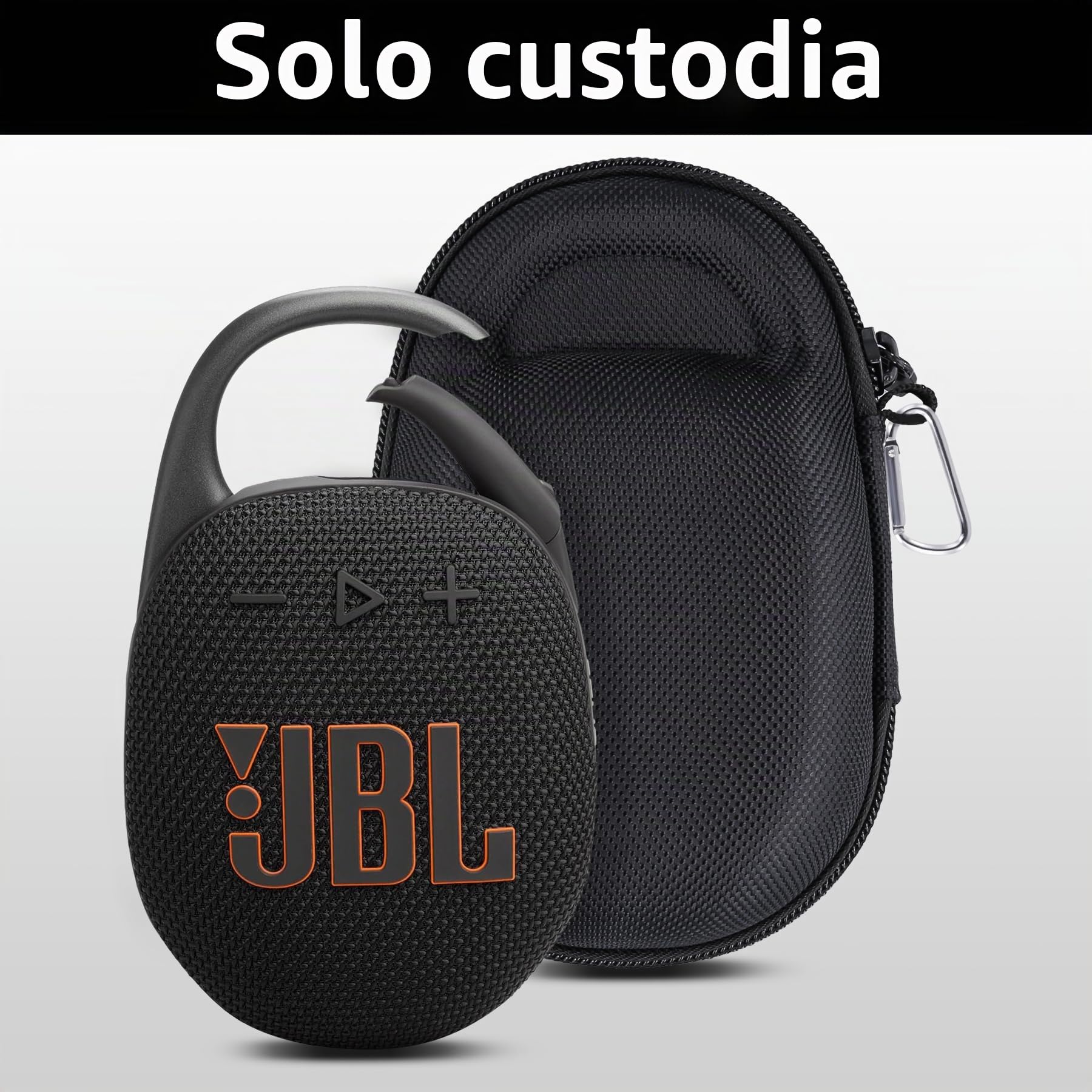 Aenllosi Speaker Case custodia JBL Clip 5 EVA nera moschettone