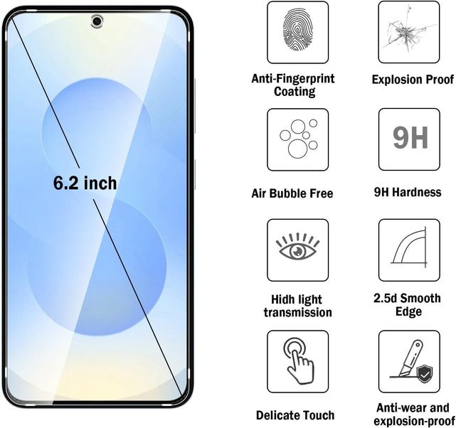 Redpepper Galaxy S25 S24 vetro temperato 9H copertura totale