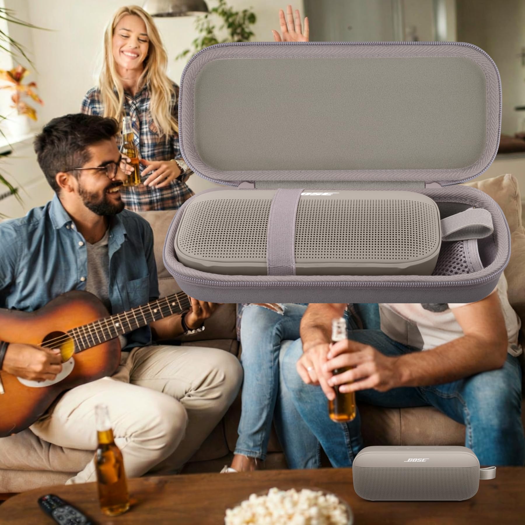 Aenllosi Speaker Case Bose SoundLink Flex 2 custodia sabbia EVA