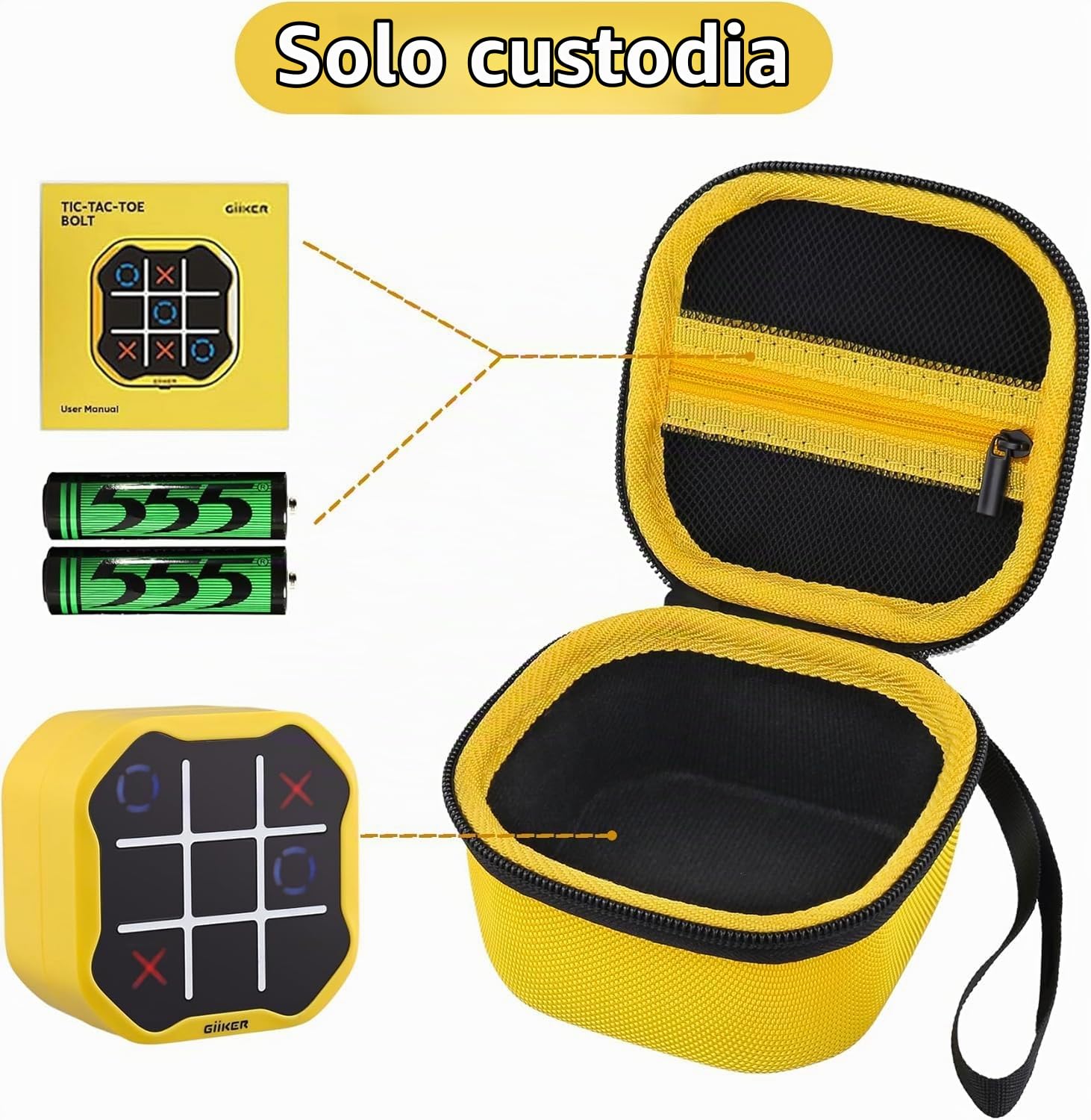 Aenllosi Toy Case Custodia Giiker Tic-Tac-Toe Rigida EVA