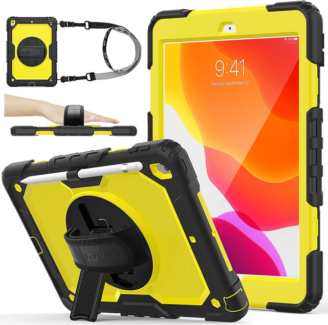 Redpepper iPad 10.2 Cover 9/8/7 gen nera con pellicola