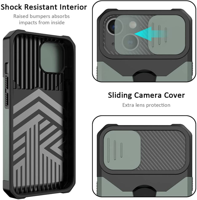 Redpepper Apple Cases iPhone 14 custodia anello stand nero portascheda
