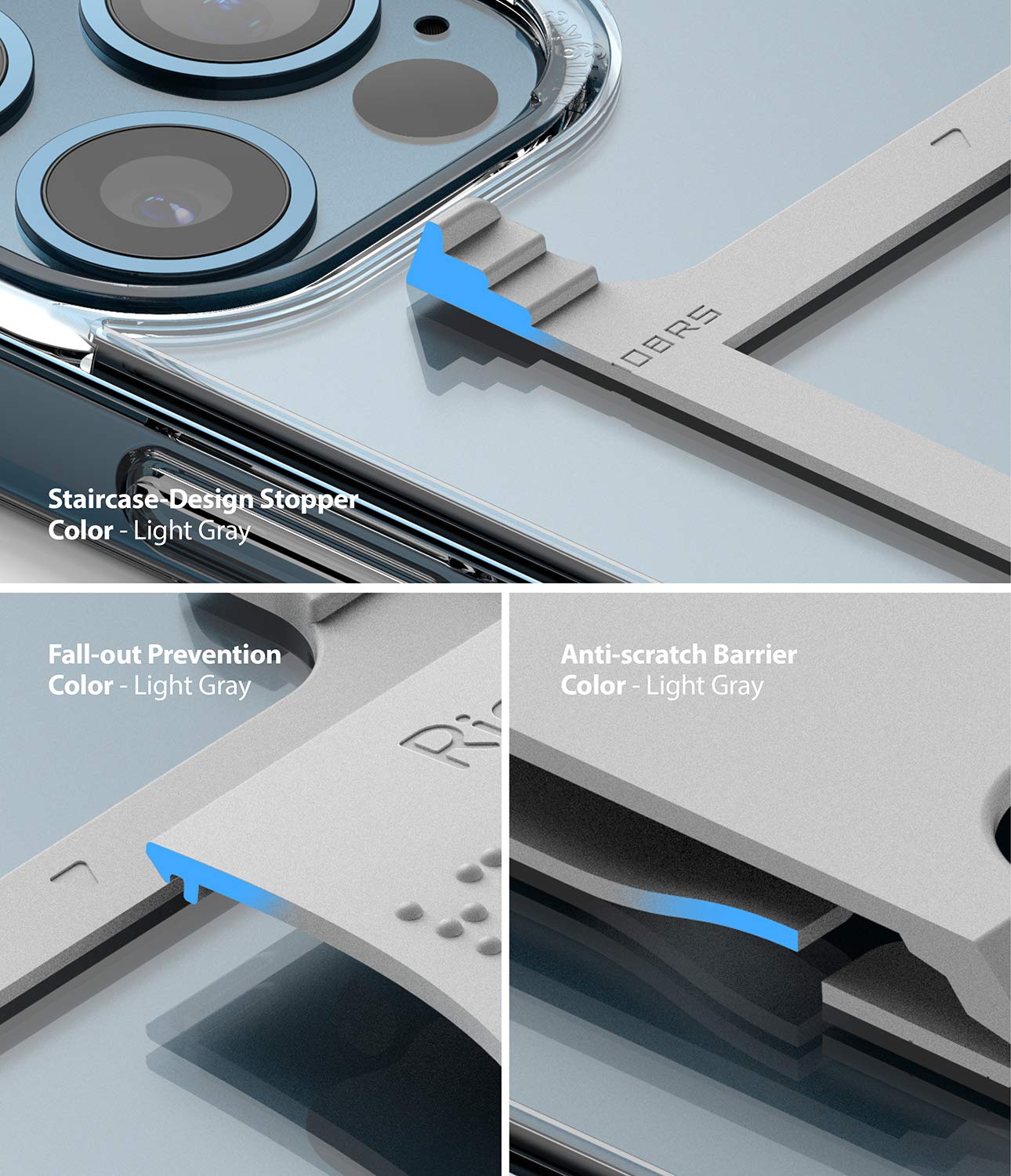 Ringke Slot Card Holder Porta Carte Grigio Chiaro 1 Pezzo 3 Carte